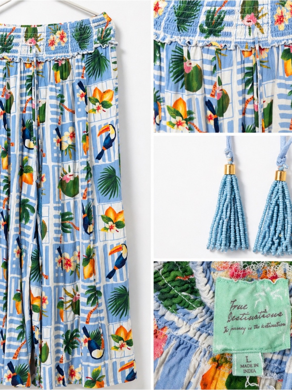 Tropical Print Flowy Vacay Pants made for sunshine, patios, and beachside drinks
